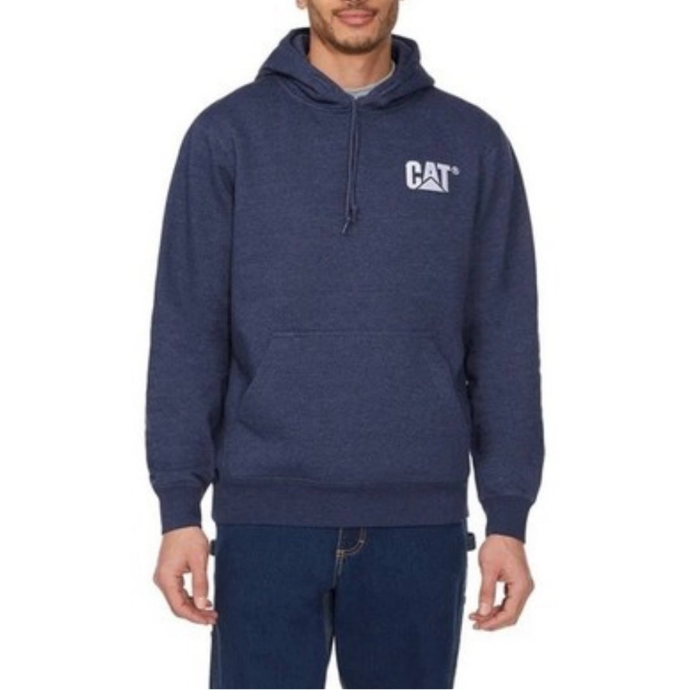 CAT Workwear Men's Navy Blue Logo Pullover Hoodie
